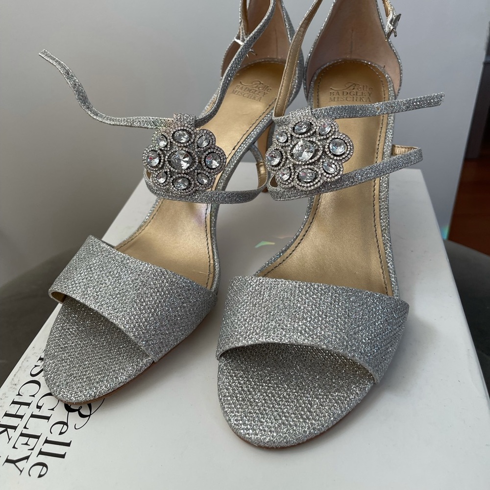 Stunning, silver dress shoe. Size 10. Worn once